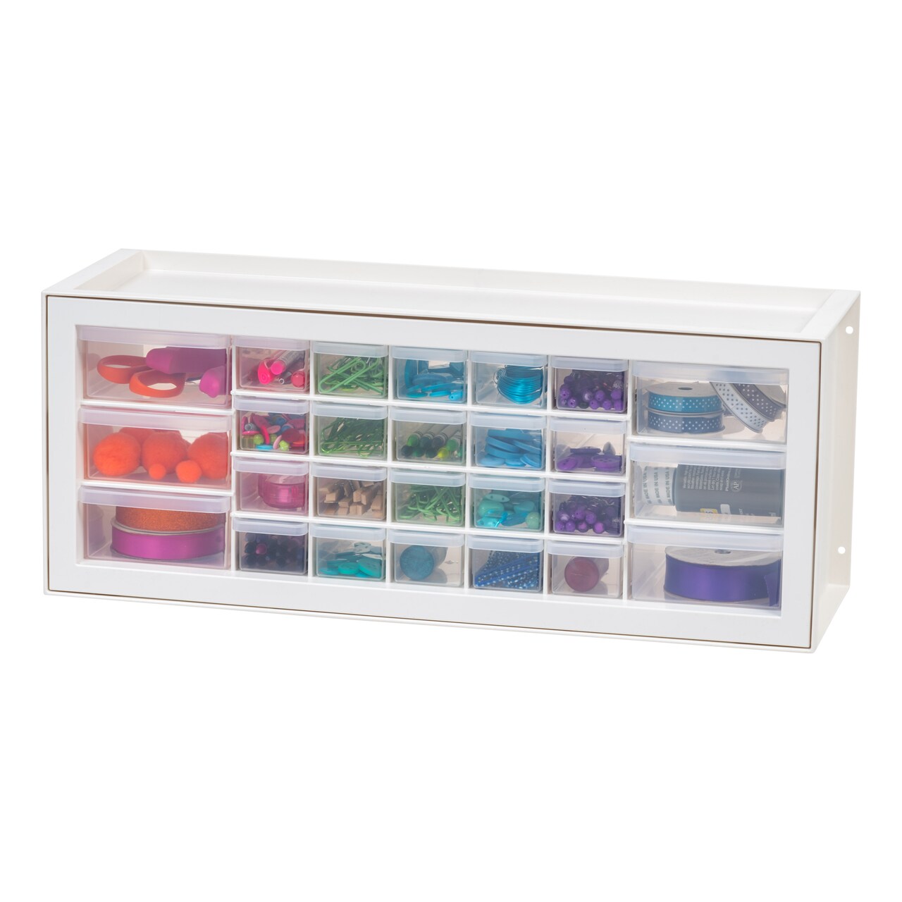 IRIS USA Stackable Storage Cabinet for Hardware Crafts, Small Parts Organizer Drawer, Compartment
